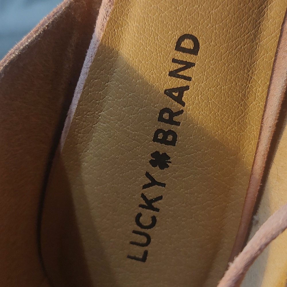 Lucky brand blush suede block heel sandal - Picture 3 of 12